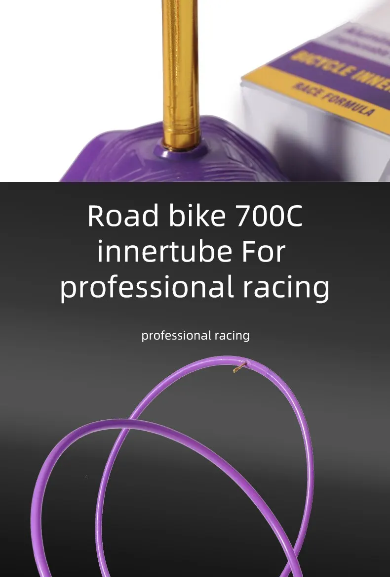 OFFBONDAGE Aluminiumventil, ultraleichter Fahrradschlauch, 700C, Rennrad, TPU-Reifen, 60 80 mm Länge, französisches Ventil, superleichter Schlauch – Detail 4