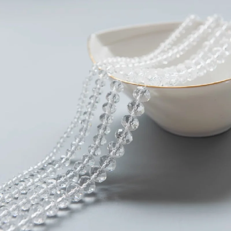 

1PC Transparent White Flat Beads Wheel Beads Diy Crysal Beads Loose Beads Handmade Beads Female Bracelet Necklace Material