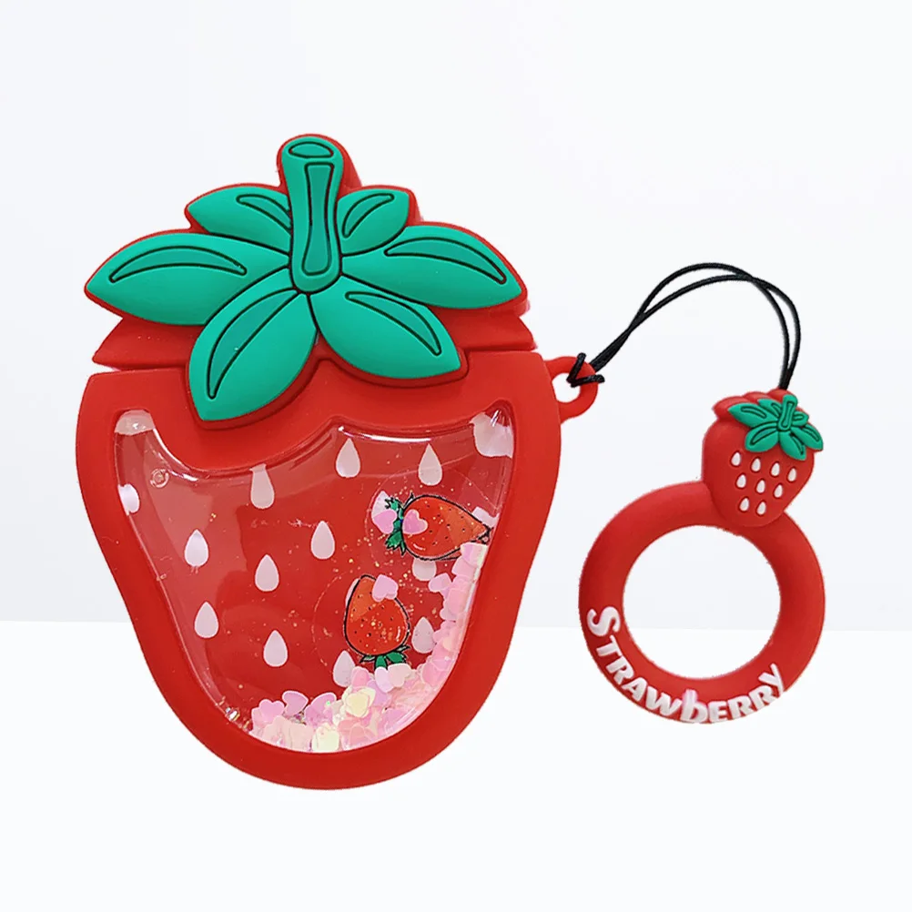 

Silicone Earphone Cover Compatible for Airpods 1 2 Durable Scratch Proof Portable Fruit Shaped Case Daily Outdoor Use Earphone