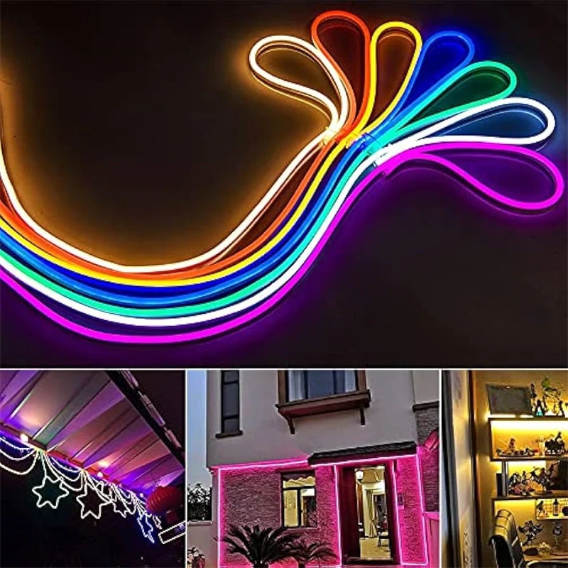 Battery Powered Led Strip Flexible Neon LED Strip Lights Neon Rope Lights With Battery Box DIY Design for Home Decoration