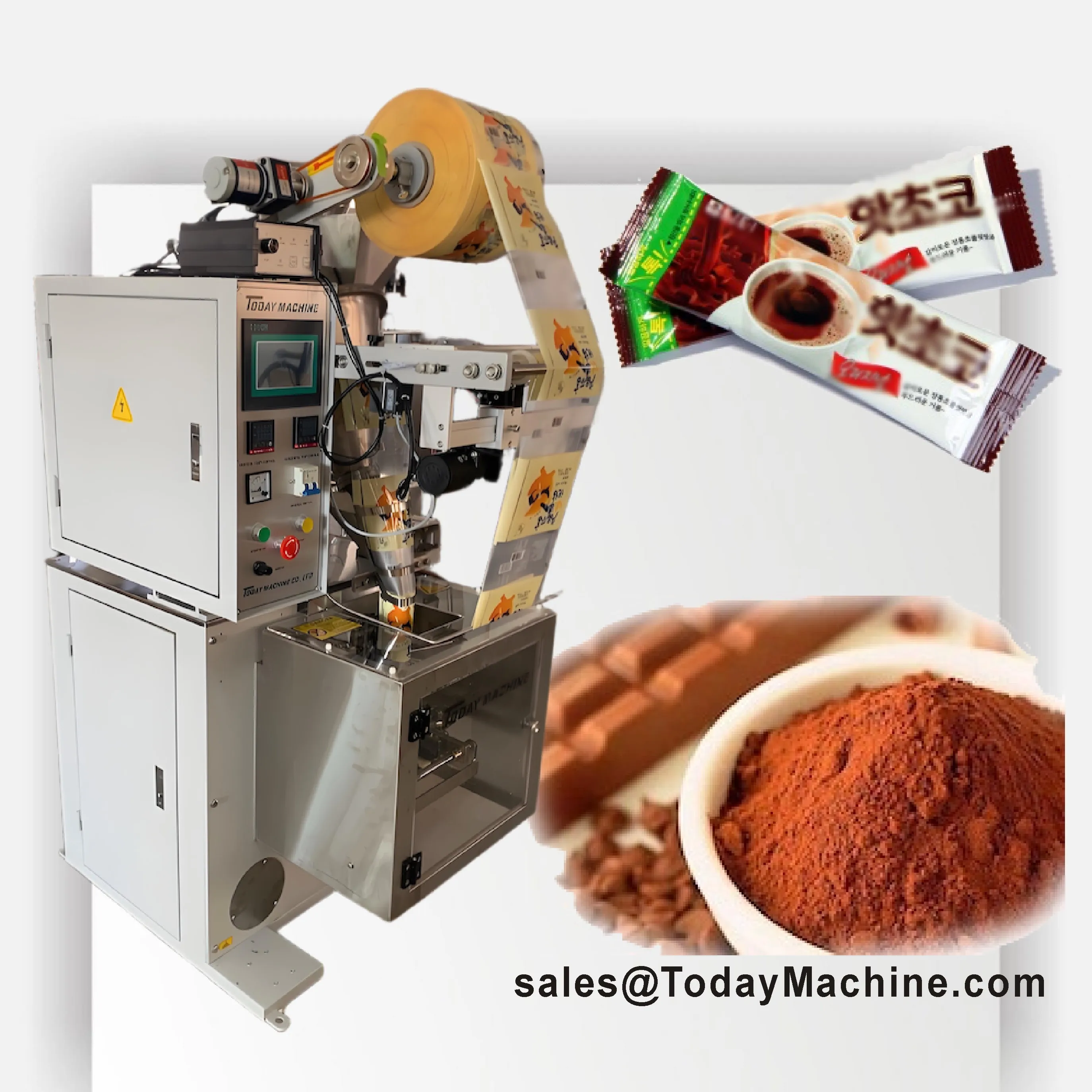 Vertical Auto Weighing Filling Electric Heat Sealing Pillow Bag Food Snack Sugar Sachet Packing Machine