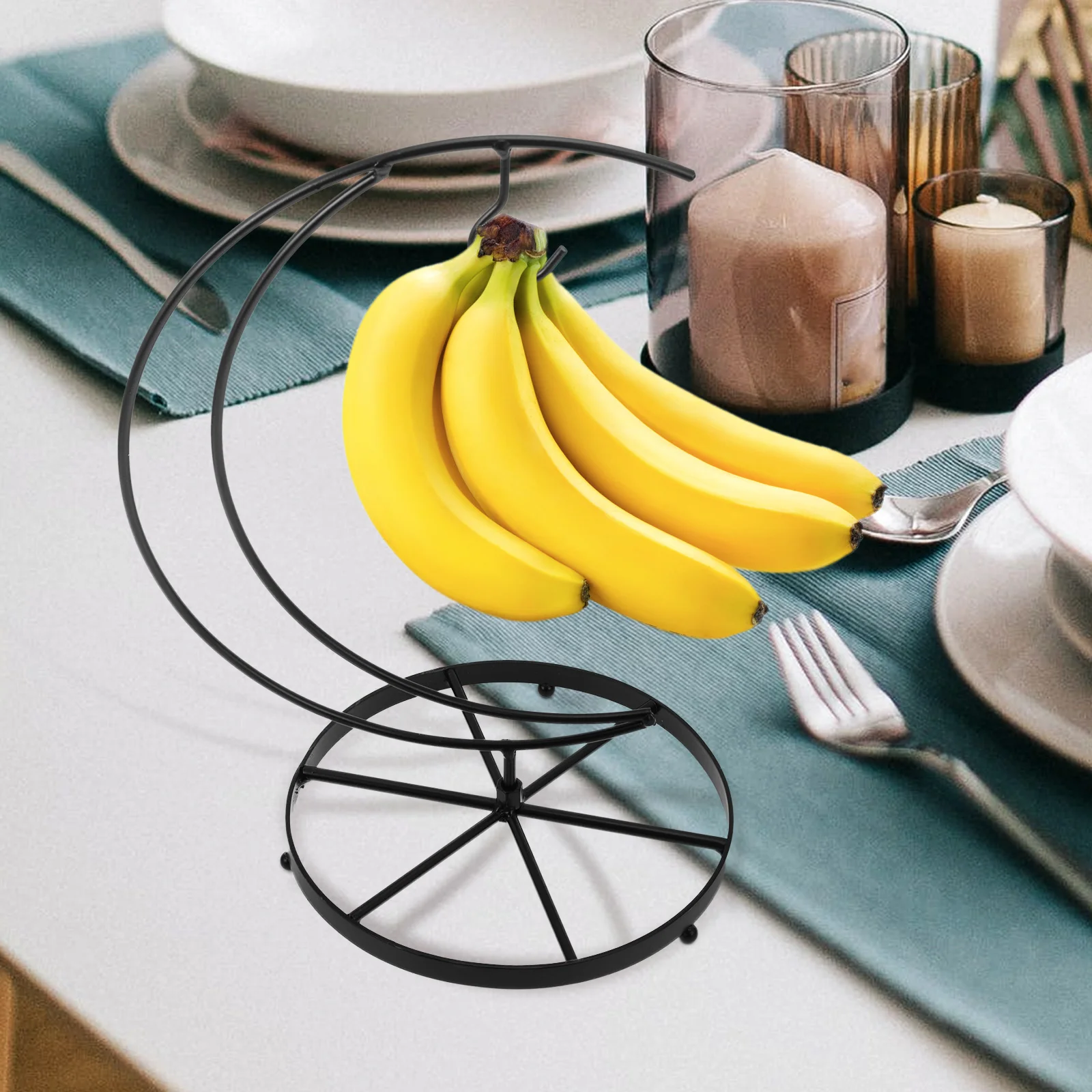 

Fruit Iron Plate Banana Hanger Hanging Basket Wire Stand Home Office Decor Safe Premium Materials Gift Idea Fruit Hanger