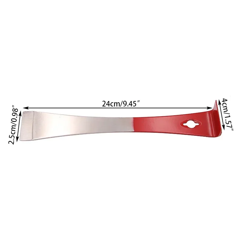 A2PCS Agricultural Tools And Bee Tools Wholesale Semi Red Paint Flat Mouth Stainless Steel Scraper, High-quality Three Purpose B