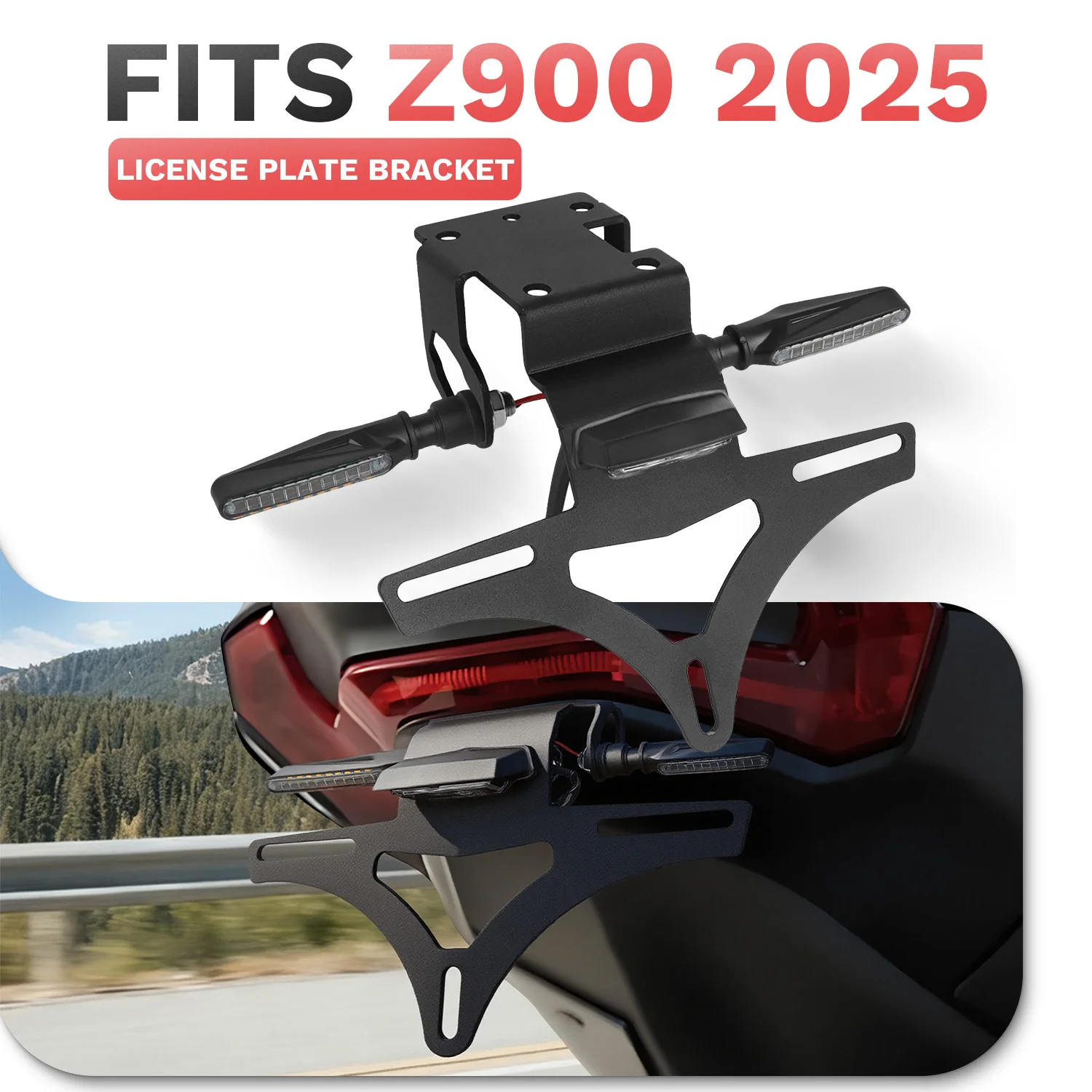 لكاواساكي Z900 Z900SE 2025 الحاجز مزيل الذيل مرتب لوحة ترخيص قوس حامل Z 900SE Z 900 SE دراجة نارية الملحقات