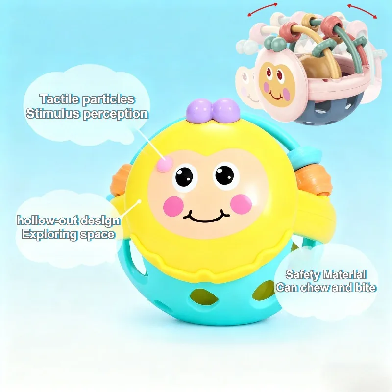 لعبة الاستيلاء على الكرة اللمسية للأطفال، التعليم الحسي المبكر لحديثي الولادة، ألعاب كرة الدف، ألعاب طحن مطاطية ناعمة، الصحة