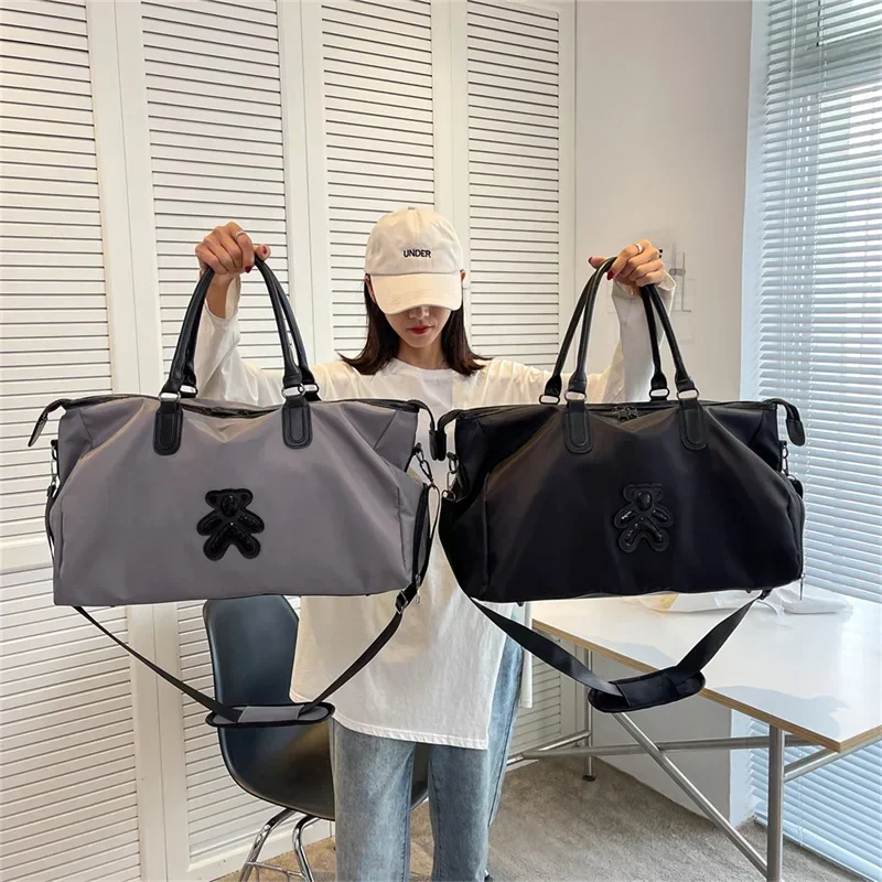 Bolsa esportiva feminina sacos de viagem à prova dwaterproof água saco de fim de semana malas bolsas bagagem yoga sacos de ombro com saco de sapato