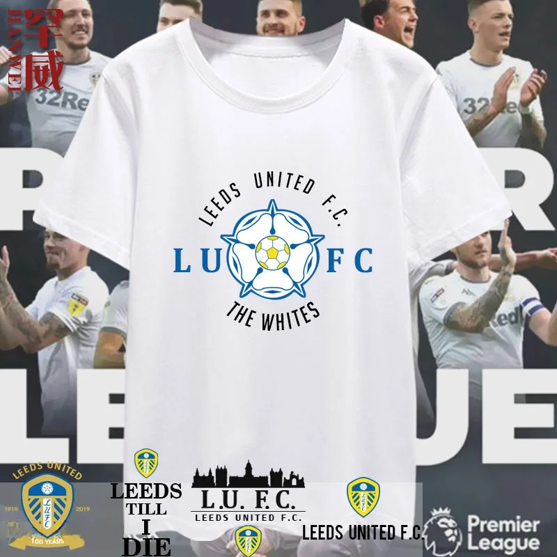 

Футболка ds United White Rose Fooall Fan Club с коротким рукавом, из чистого хлопка, мужская одежда, летняя молодежная мода
