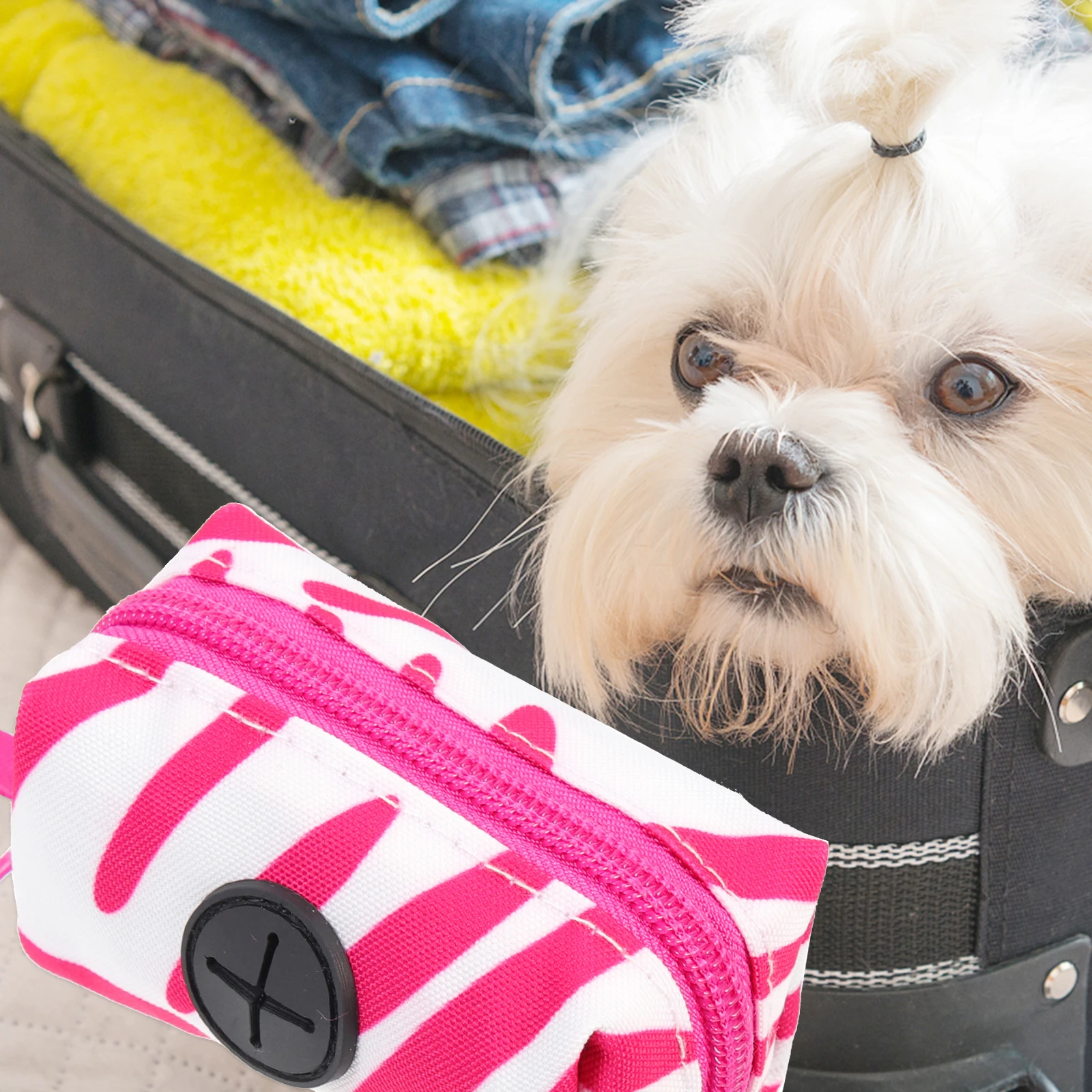 

Poop Bag Holder Portable Dog Waste Dispenser Breathable Lightweight Daily Use Hanging Outdoor Cat Collar Pet Supplies