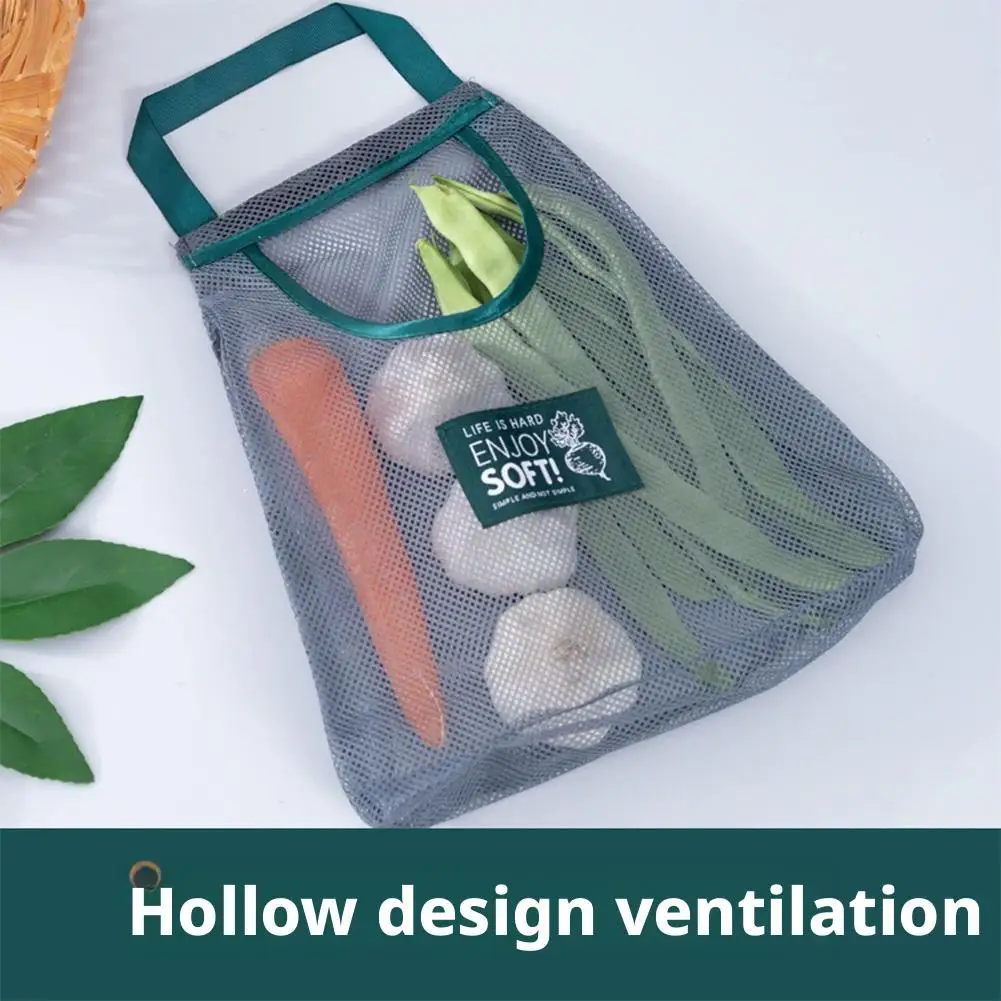 Reusable Storage Bags Kitchen Hanging Mesh Bag Home Fruit And Vegetable Storage Net Bag For Ginger Garlic Potatoes Onions view 4