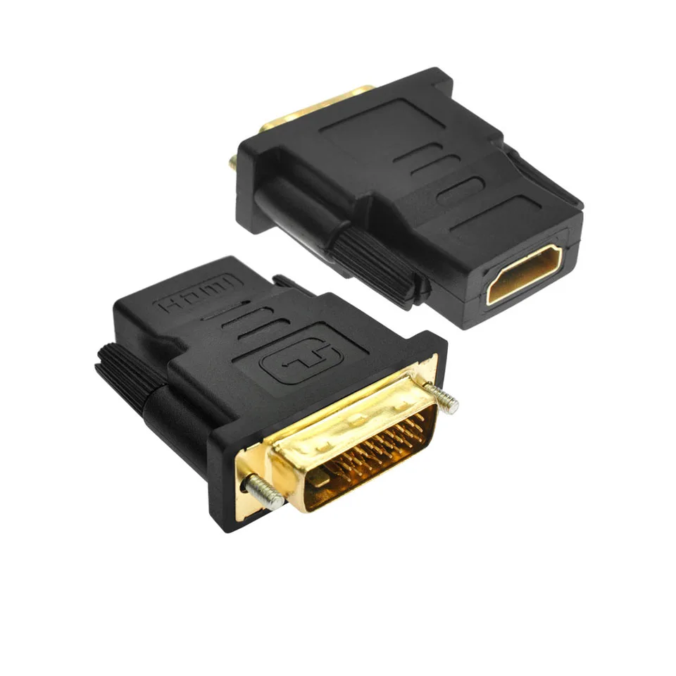 

1pcs DVI to HDMI Adapter Converter DVI 24+1 Male to HDMI Female Converter for HDTV LCD PC Computer DVD Projector PS3 PS4 TV BOX