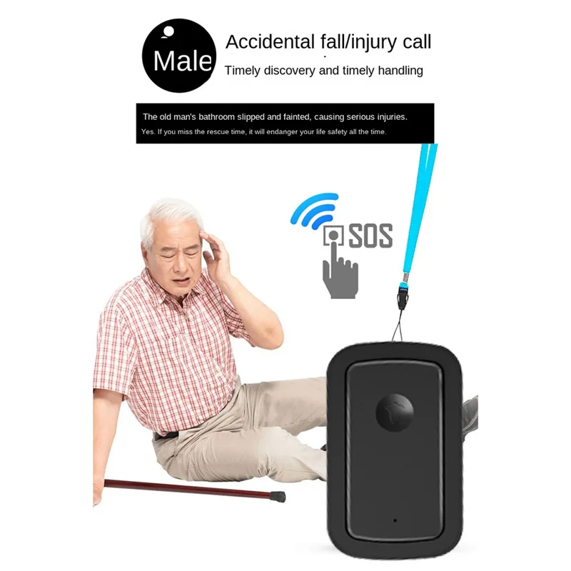 AA08-Pager botón de llamada inalámbrico buscapersonas campanas de puerta inalámbricas 5 engranajes 300M para/ancianos/convientos discapacitados/mujeres embarazadas duraderas