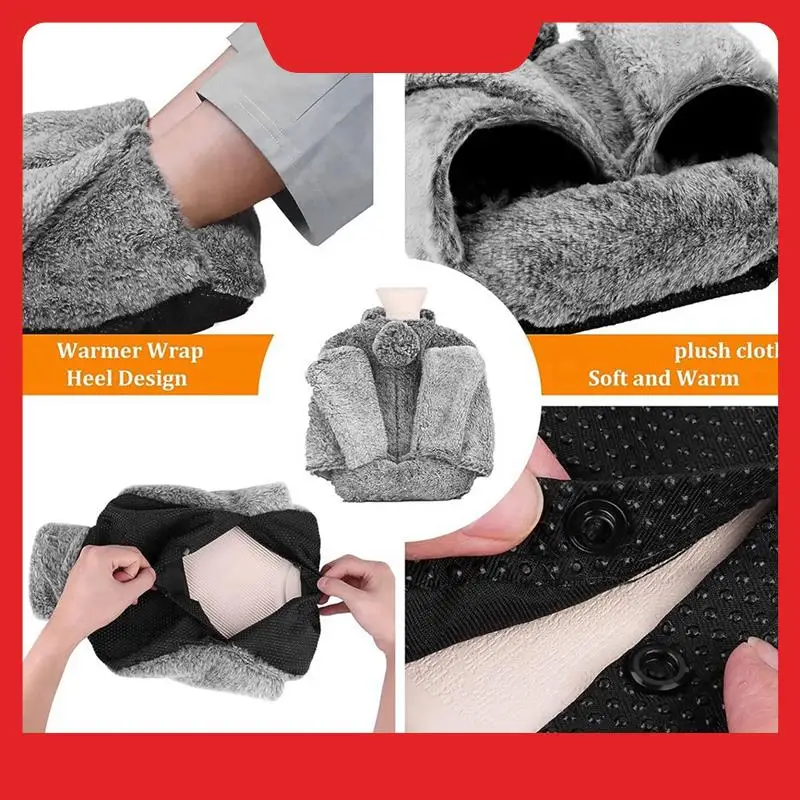 

Грелка для ног Бутылка с горячей водой для ног с мягким плюшевым чехлом, грелка для ног, грелка для рук для мужчин и женщин Прочный стиль D