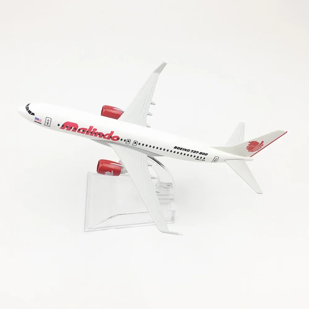 Modèle réduit d'avion Boeing 1/400 Malindo Air B737, 16cm, en alliage, échelle 737, jouet pour enfant, cadeau de collection