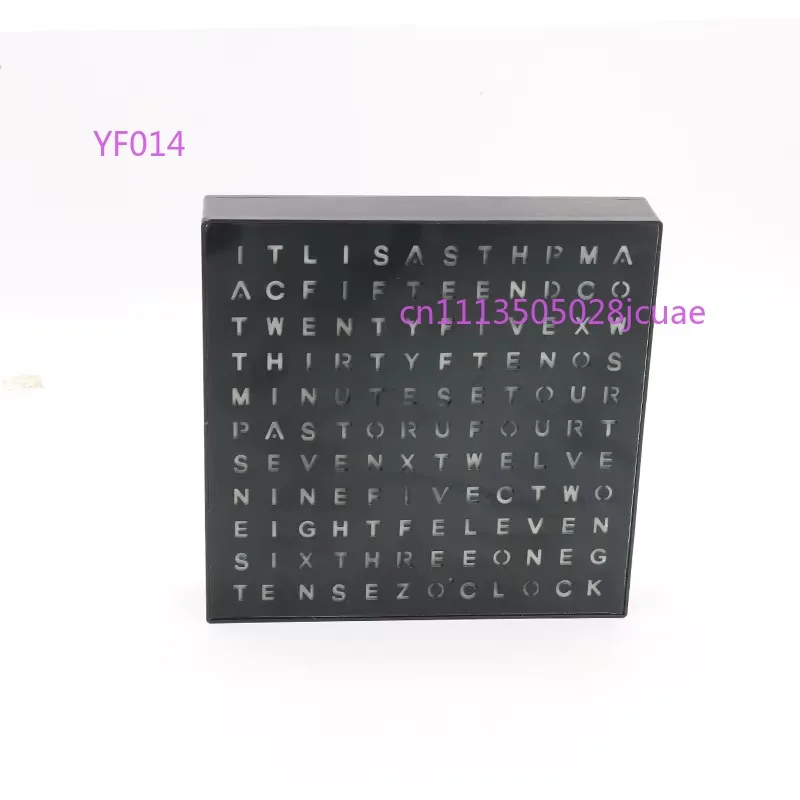 LED Alphabet Clock Night Light - Fashion Desktop Atmosphere Office Learning LED Display Timing Ornament
