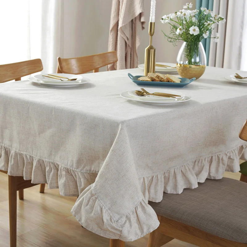 مفرش طاولة مستطيل عالي الجودة وبسيط من QW، مفرش طاولة طعام ناعم وغير قابل للانزلاق #3