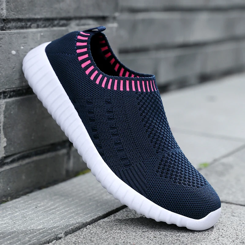 

Summer Women Sneakers Slip on Casual Sneakers for Women Mesh Breathable Sports Shoes Lightweight Female Socks Walking Shoes