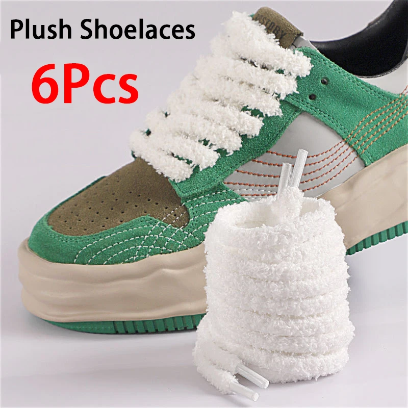 Fashion Fluffy Shoelaces Sneakers Casual Shoe laces Round Rope Laces for Shoes 80/100/120/140/160CM 2Pcs/6Pcs