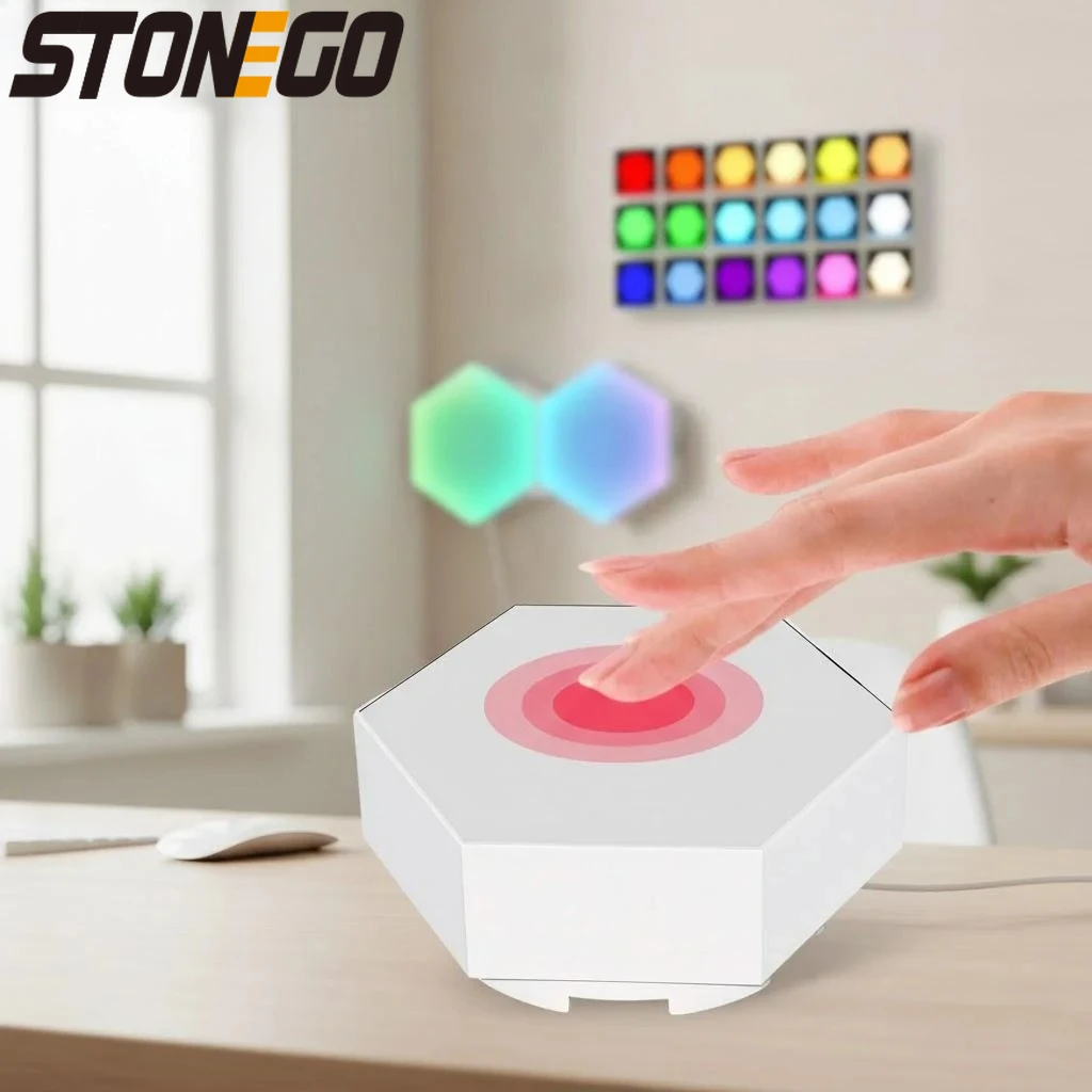 

Светодиодная RGB-лампа для создания атмосферы, ослепительные цвета, настенный декор, интерьерное освещение, регулируемая яркость, украшение для дома