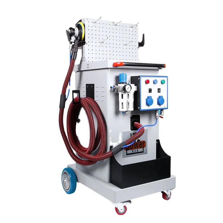 KJ-1500 Auto Body Sanding Collector Dust-Free Dry Machine 110V-240V Pneumatic Vacuum Cleaner Grey 12000rpm for Car