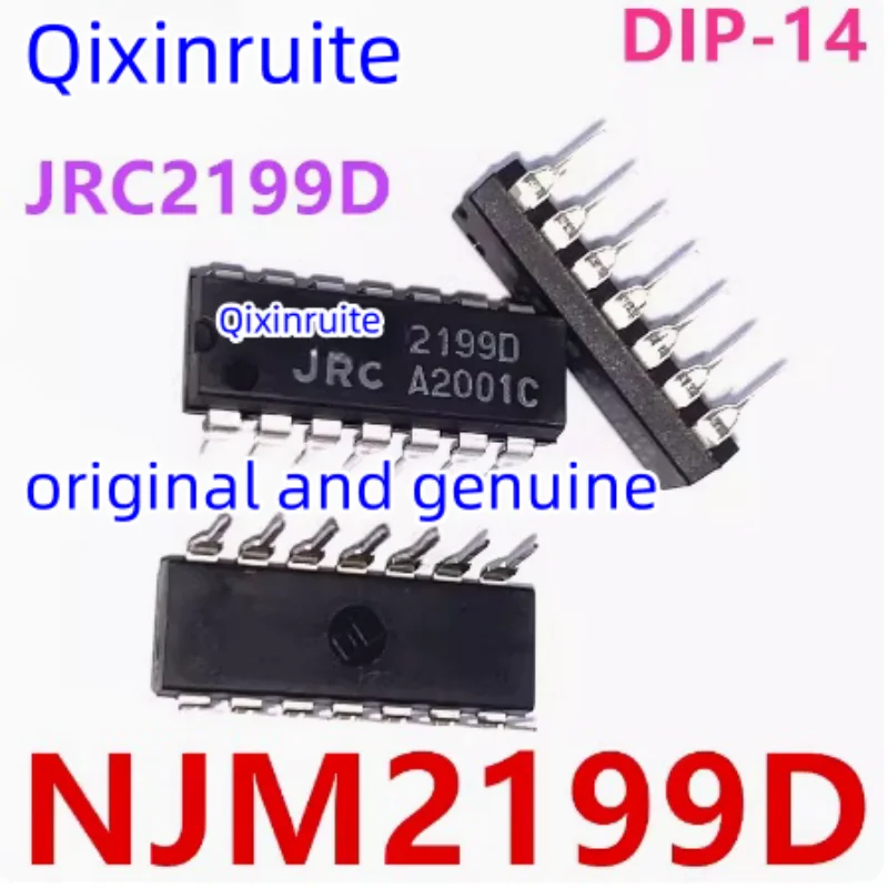 Qixinruite   Original genuine NJM2199D JRC2199D=2199D direct insert DIP-14 SRS 3D surround audio processor chip IC