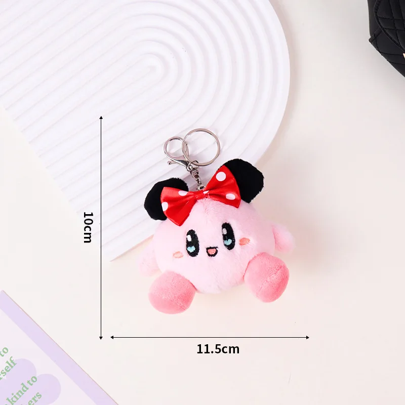 Anime Kirby brelok 10cm śliczne pluszowe zabawki breloki lalki dla dziewczynek wisiorek akcesoria do toreb prezent urodzinowy