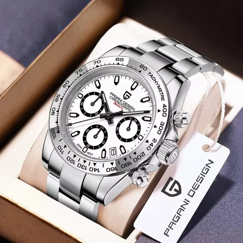 

PAGANI DESIGN 1727 Original Brand Quartz Watch For Men VK63 Sapphire Glass Waterproof Chronograph Calendar Night Light Gifts