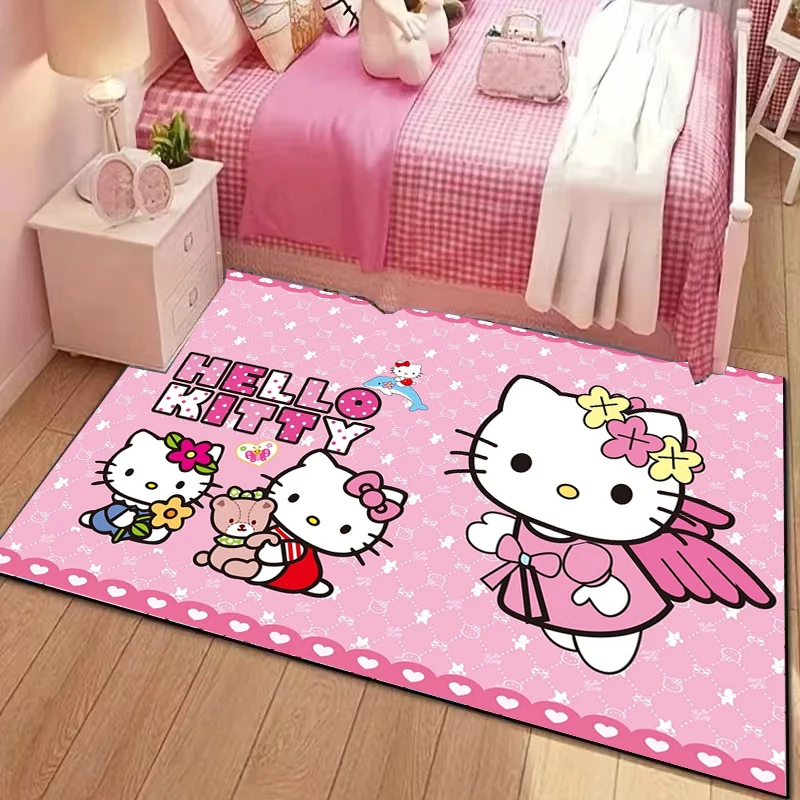 

Sanrio Hello Kitty Non-slip Carpet Large Area Rug 3D Carpet for Home Living Room Kids Bedroom Sofa Doormat Decor Child Floor Mat