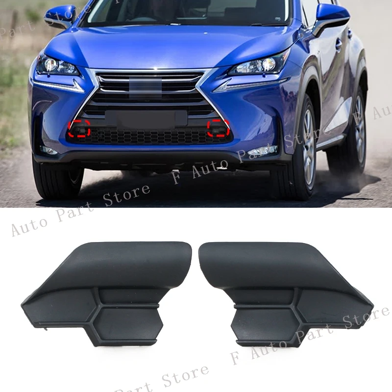 1 par de parachoques delantero, rejilla inferior, cubierta de gancho de remolque, tapa de ojo de transporte de remolque para Lexus NX200 NX200t NX300h 2014 2015 2016 2017