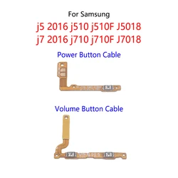 Samsung Galaxy J5 için 1 adet 2016 For J510F J5108 J7 Flex j7f J7108 güç düğmesi anahtarı ses düğmesi sessiz On / Off Flex kablo