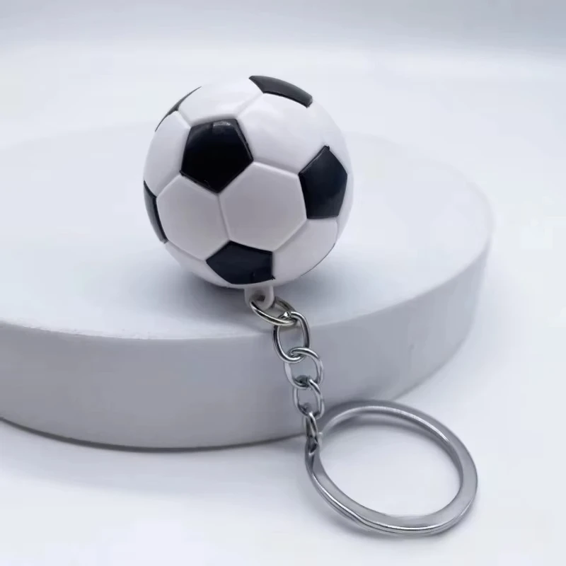 Mini Soccer Ball Keychain 3D Football Acrylic Keyring Sports Fans Bag Backpack Charm Car Key Accessory Gift 2026 Football Gift view 3