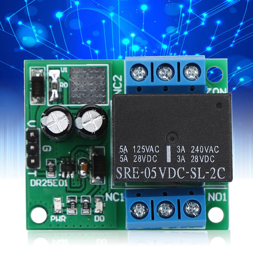 DPDT Relay Module Self Locking Relay Module DR25E01 DPDT Relay Module Double Pole Double Throw Self Locking Bistable Relay Board