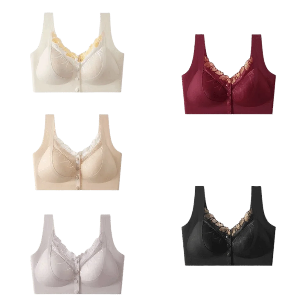 تنفس رفع الجبهة مشبك الصدرية تنفس الدانتيل شبكة منتصف العمر المسنين الصدرية مريحة حجم كبير الملابس الداخلية النسائية اليوغا