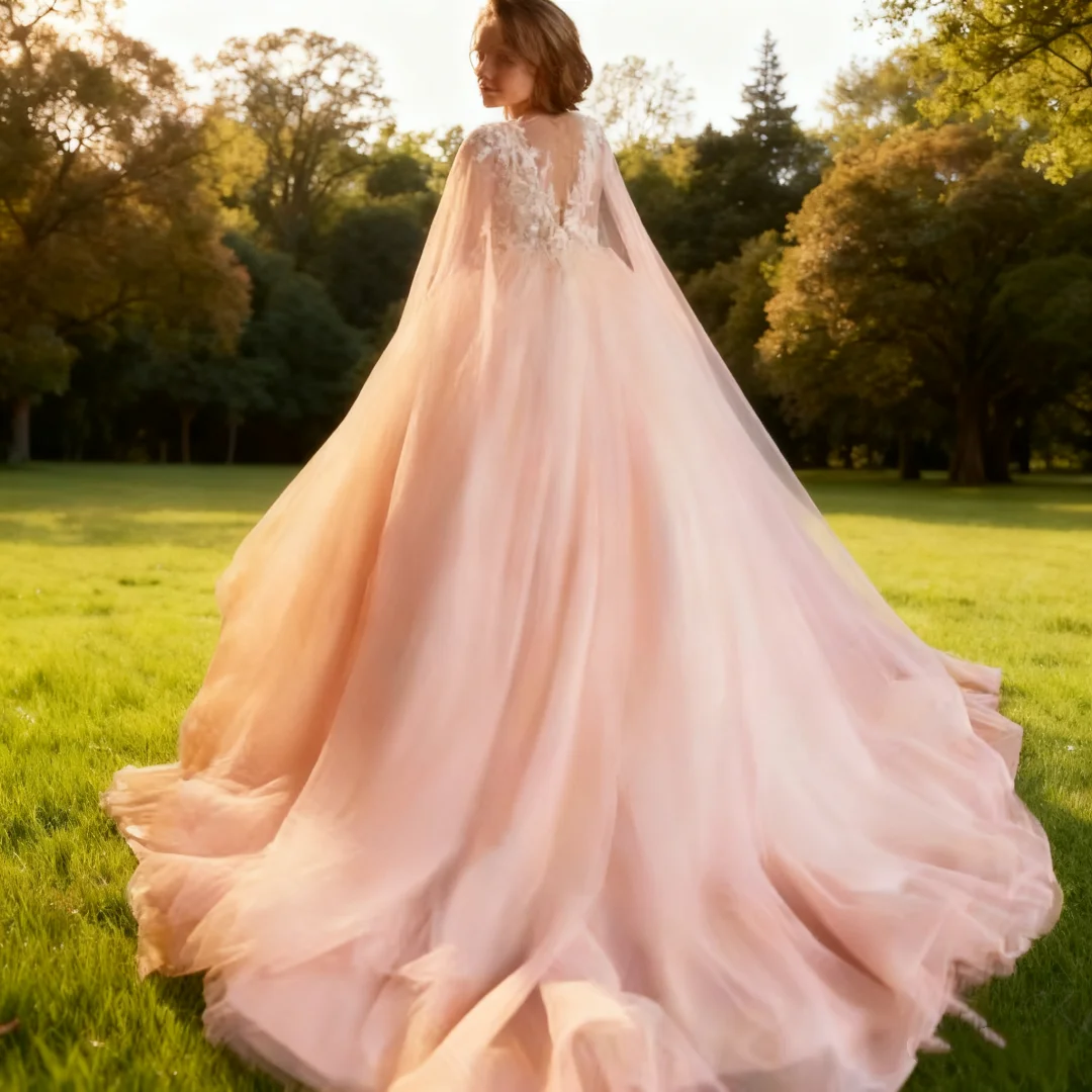 Elegant White Flower Girl Dress First Communion Dress Lace Print Princess Wedding Party Children's Birthday Dress