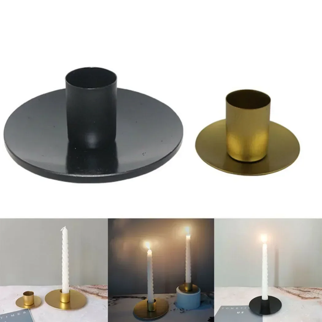 1PC Candle Holder Exquisite Metal Candlestick Table Candle Stand Desktop Decor Wedding Party Festival Candelabra Home Supplies