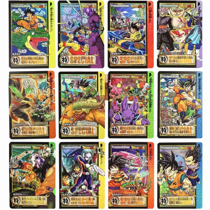 

24pcs/set Dragon Ball Super PE Son Goku Son Gohan Bulma DIY self-made Color Flash Card Anime Game Collection Card Gift Toy