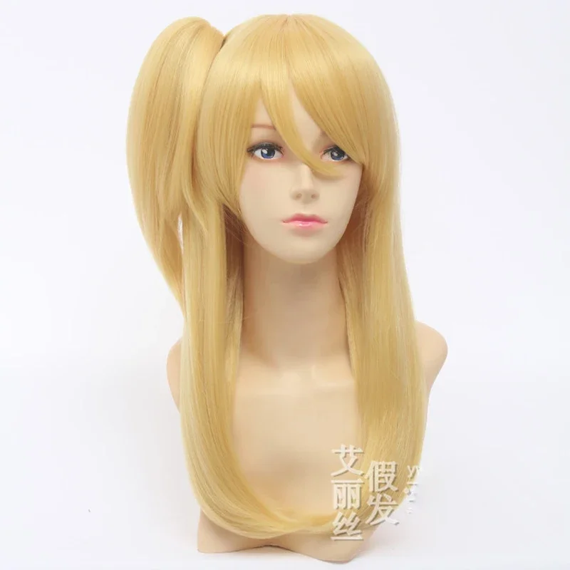 High Quality Fairy Tail Lucy Heartfilia 50cm Long Straight Costume Cosplay Wig for Women Anime Wig Synthetic Hair Wig