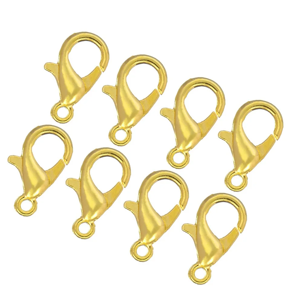 

100 Pcs Lobster Claw Clasps Durable Metal Jewelry Making Supplies DIY Pendant Compatible Jump Rings Chain Bracelets Findings