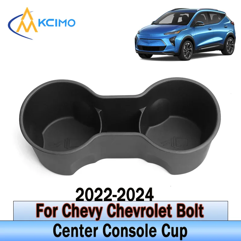 

For Chevy Bolt EUV/EV 2022 2023 2024 TPE Shock-Absorbing Cup Holder Tray Central Armrest Storage Tidying Accessories