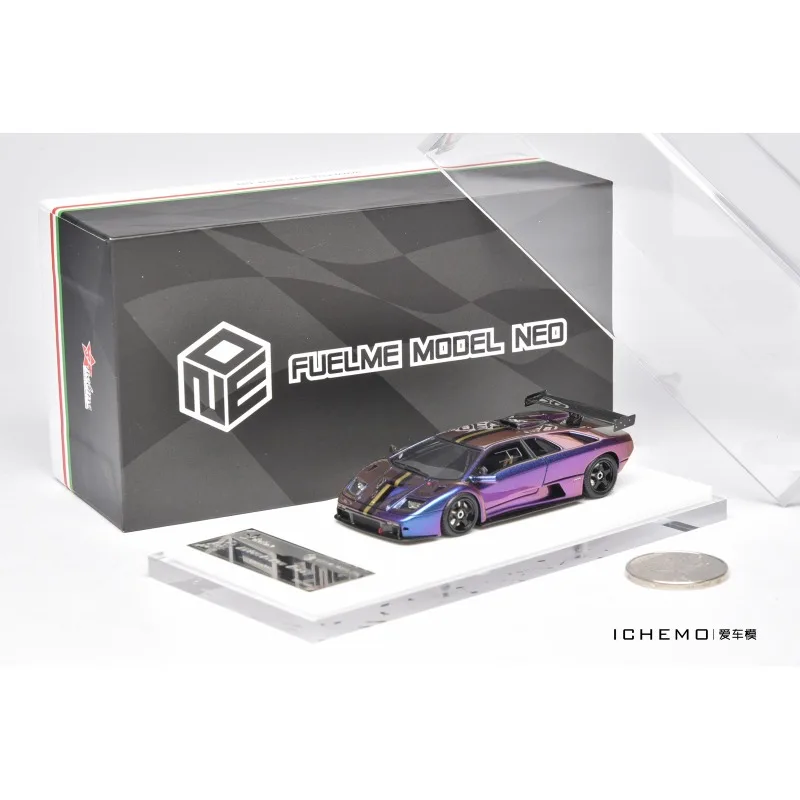 

Stock 1:64 Large Pineapple Lamborghini GTR die-cast resin car model collection ornament, children's toy, adult decoration.