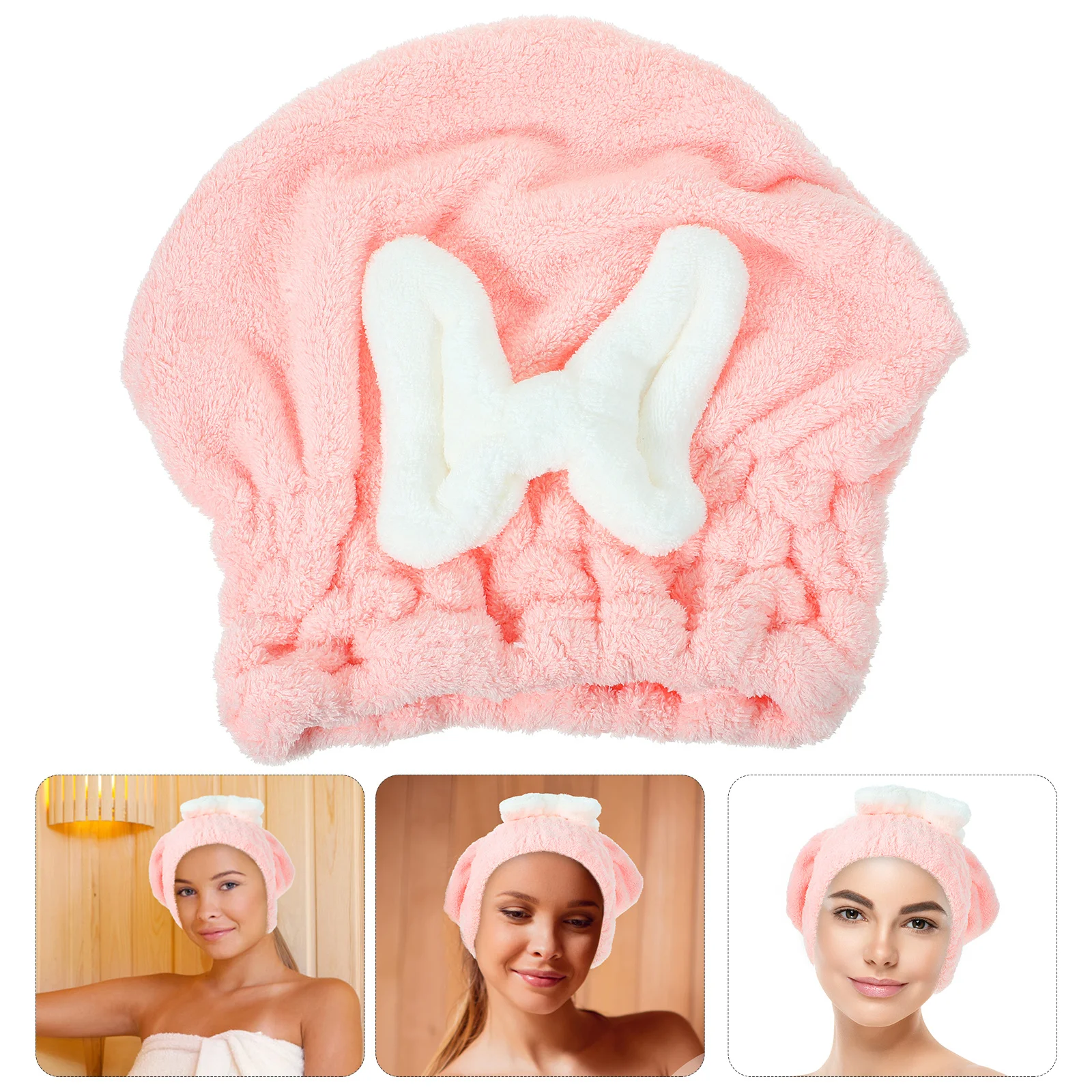 

Absorbent Dry Hair Cap Thickened Quick Drying Turban for Women Water Absorption Hair Towel Wrap Bath Shower Head Cover