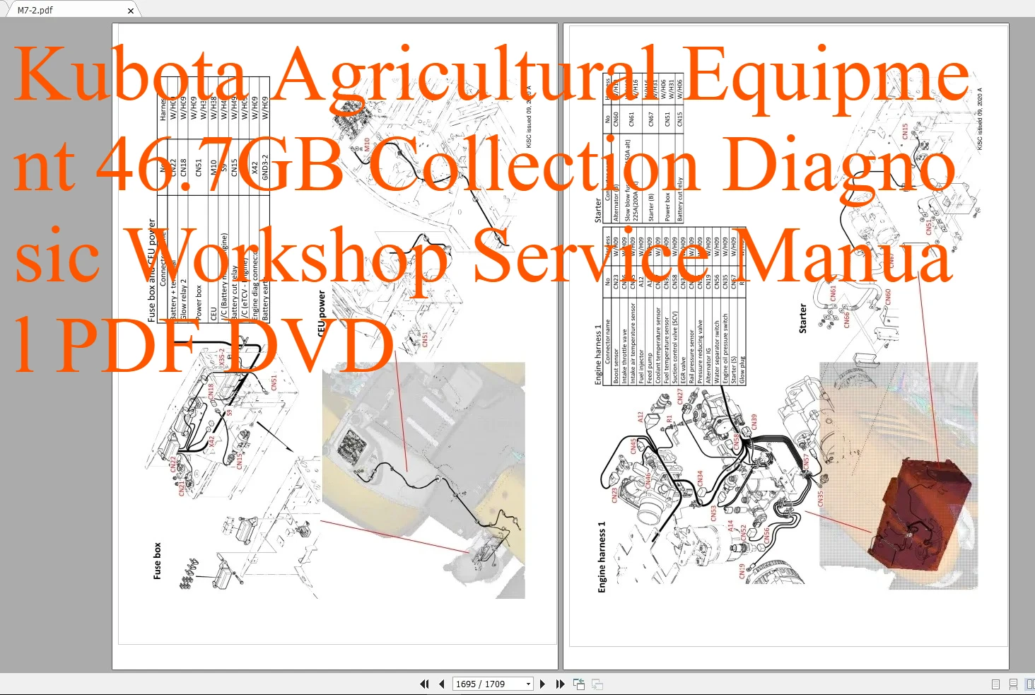 

AutoDVD Kubota Сельскохозяйственное оборудование 46,7 ГБ Коллекция диагностических мастерских Руководство по обслуживанию PDF DVD