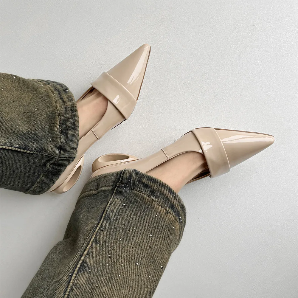 FEDONAS Pointed Toe Elegant Women Pumps Spring Summer Basic Low Heels Genuine Leather Dress Office Lady Shoes Woman New Arrival