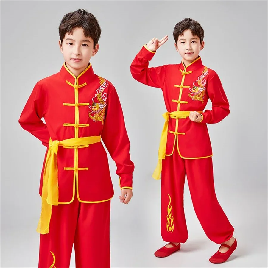 2025tements pour enfants, KungFu imbibé, chapelle Tai, uniforme d'art Martial, Tenues pour garçon et filles