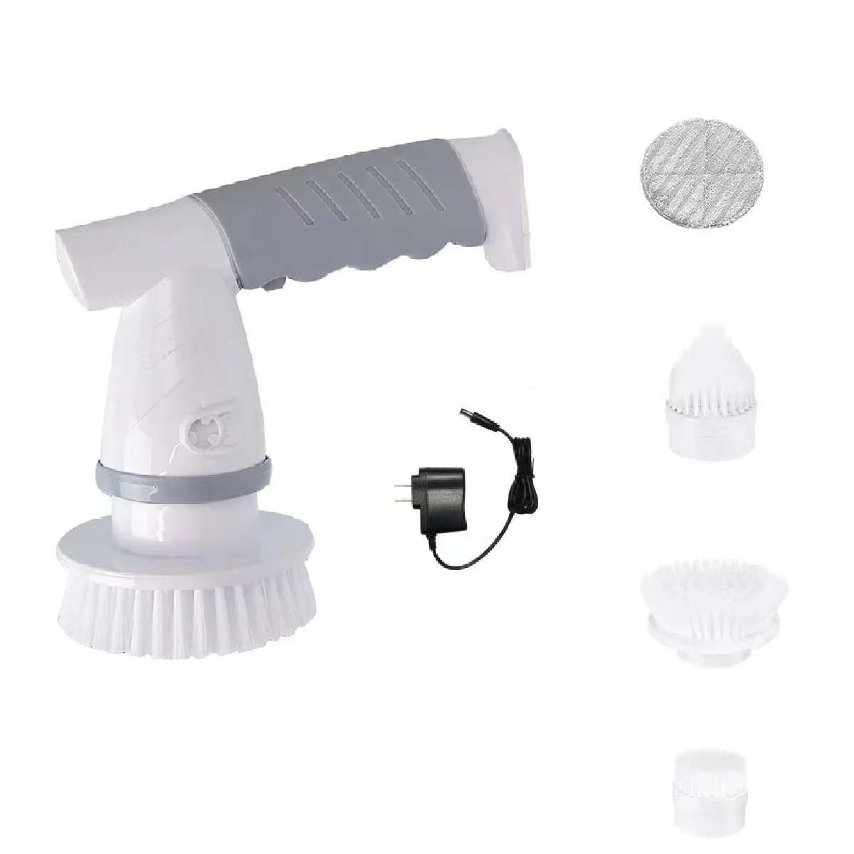 Portable Electric Spin Scrubber, Rechargeable Shower Scrubber with 4 Replaceable Cleaning Brush