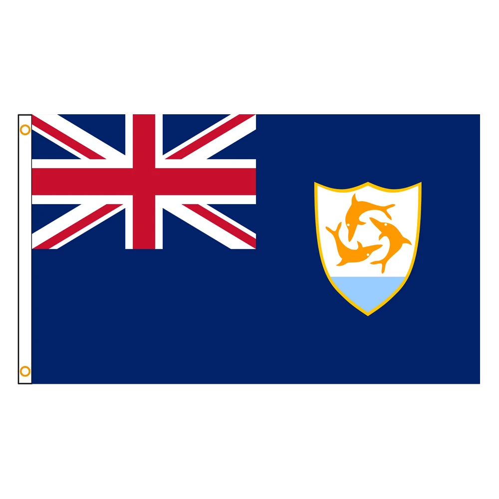 60×90 90x150 120×180CM Anguilla Flag Polyester Printed Banner Tapestry For Decor