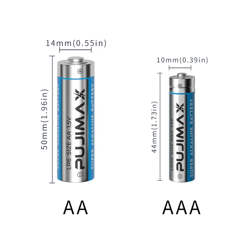 PUJIMAX AAA Battery 1.5V AAA Disposable Alkaline Dry Battery for LED Light Toys Mp3 Camera Flash Shaver CD Player Wireless Mouse