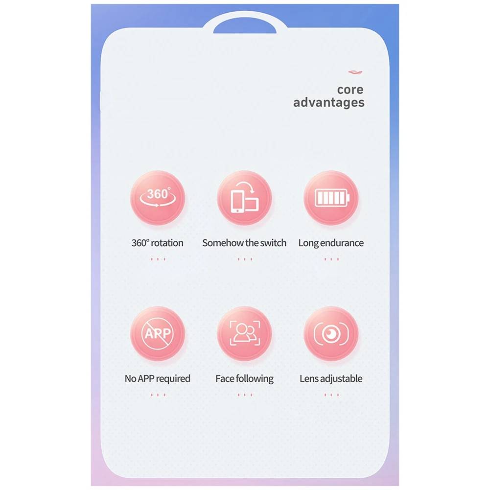 BFYLW Automatic Face Tracking Gimbal Mobile Phone Holder APP-Free AI Face Recognition 360° Rotating Mobile Phone Holder