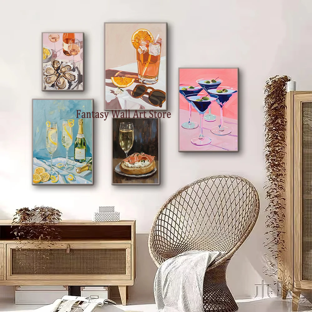 Food Kitchen Cocktail Wine Art - Art Craft Kitchen review and price