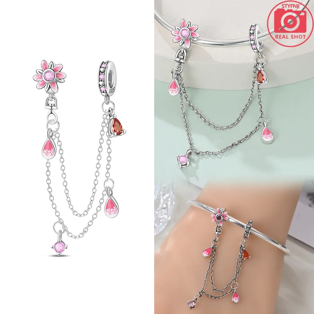 Sunflower Safety Original Charms Silver Plated Beads for Bracelets & Keychains
