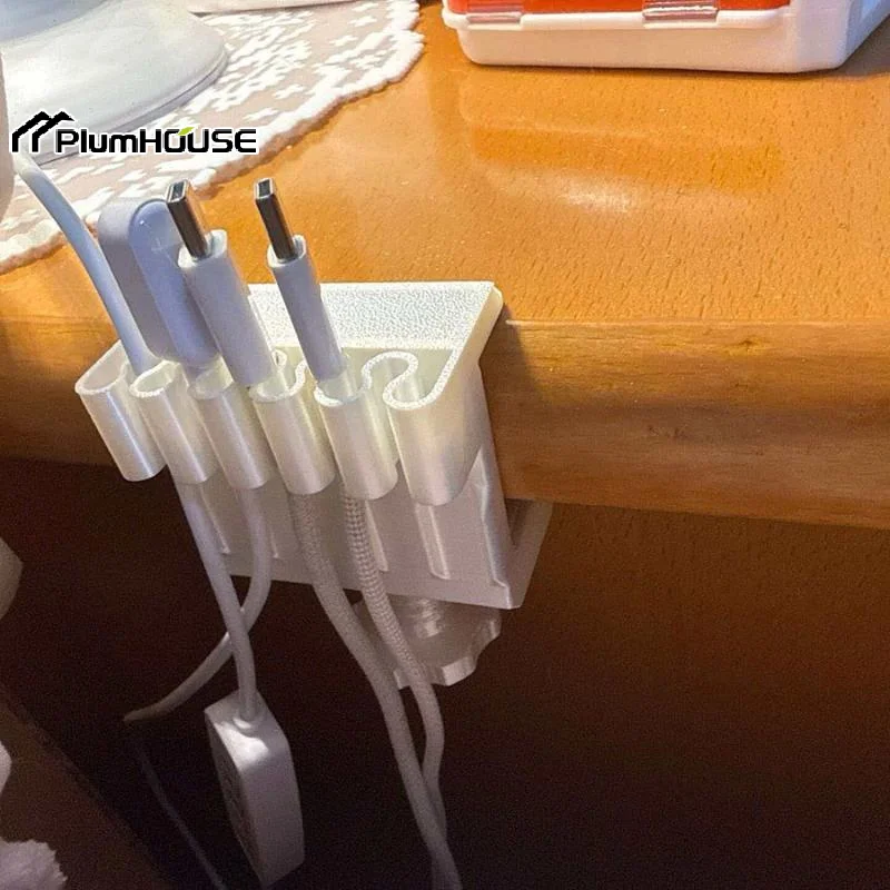 1Pcs Desktop Traceless Cable Management And Organization Tool 3D Printed Pla Eco-Friendly Material Desktop Data Cable Clip